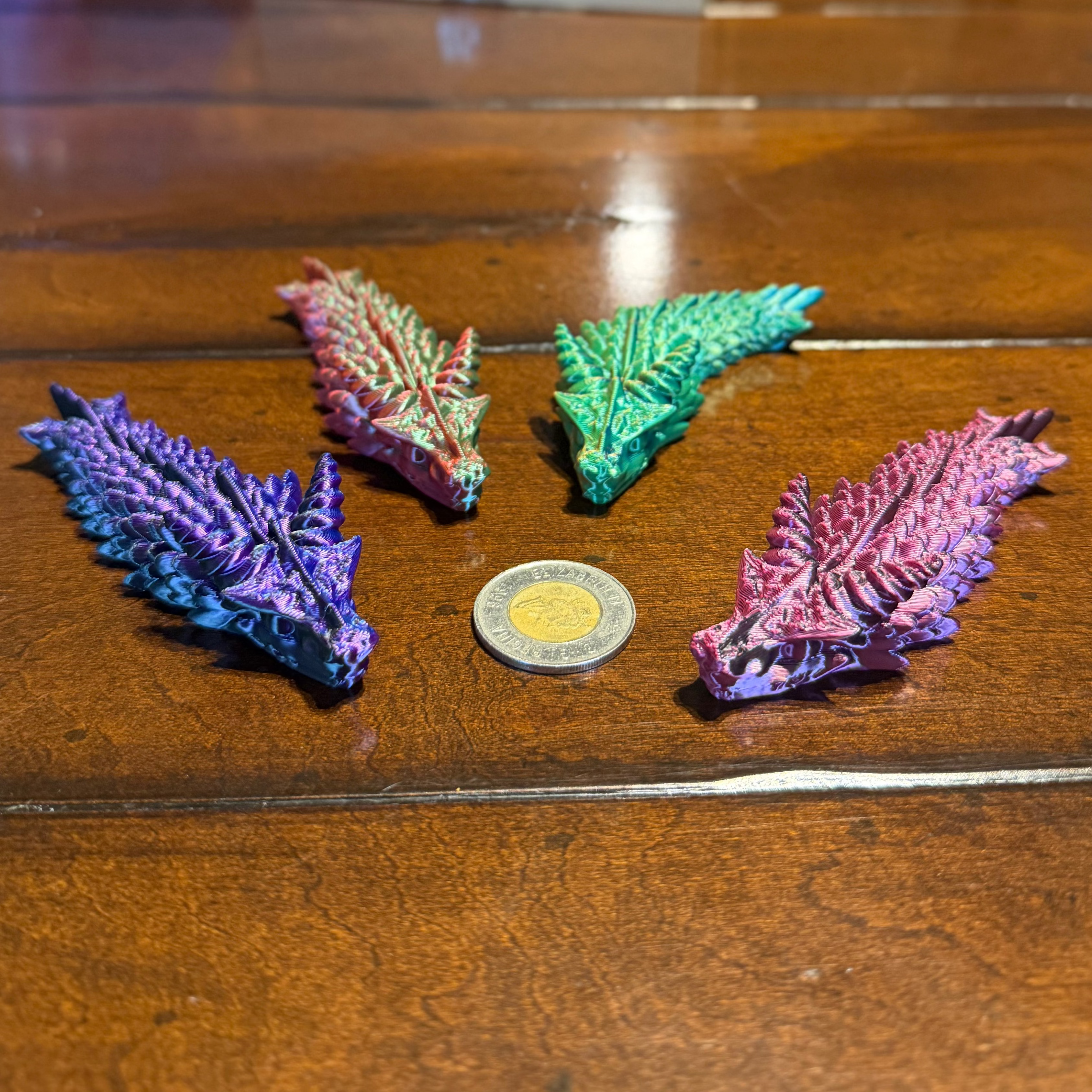 Multi-color Articulating Dragon Family